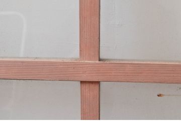 アンティーク建具　上手物!!　凝ったデザインの背の高いガラス窓2枚セット(ガラス戸、引き戸)(R-080941)