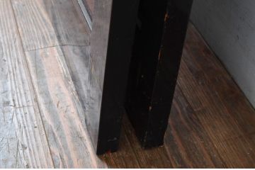 アンティーク建具　北陸産　漆塗り　梅の模様が素敵!お部屋のアクセントになるガラス帯戸2枚セット(引き戸、ガラス戸)(R-080944)