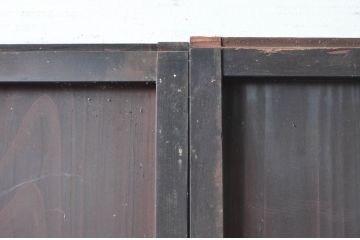 アンティーク建具　長い歴史を刻んだ味わいが魅力的な障子帯戸3枚セット(引き戸、障子戸)(R-080951)