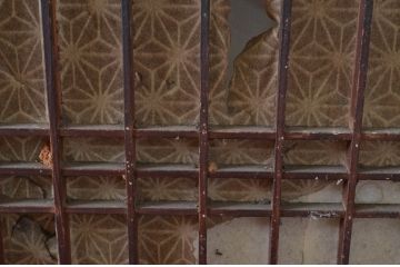 アンティーク建具　長い歴史を刻んだ味わいが魅力的な障子帯戸3枚セット(引き戸、障子戸)(R-080951)