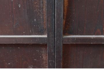 アンティーク建具　長い歴史を刻んだ味わいが魅力的な障子帯戸3枚セット(引き戸、障子戸)(R-080951)