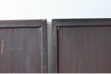 アンティーク建具　長い歴史を刻んだ味わいが魅力的な障子帯戸3枚セット(引き戸、障子戸)(R-080951)