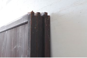 アンティーク建具　長い歴史を刻んだ味わいが魅力的な障子帯戸3枚セット(引き戸、障子戸)(R-080951)