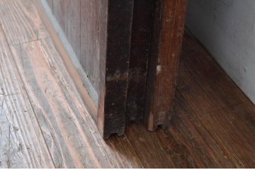 アンティーク建具　長い歴史を刻んだ味わいが魅力的な障子帯戸3枚セット(引き戸、障子戸)(R-080951)