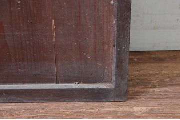 アンティーク建具　長い歴史を刻んだ味わいが魅力的な障子帯戸1枚(引き戸、障子戸)(R-080952)