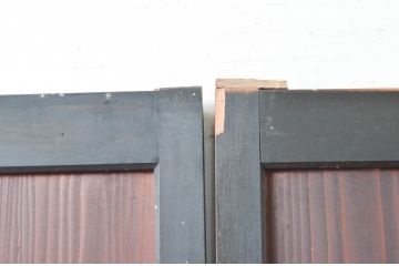 アンティーク建具　古民家風インテリアにおすすめの帯戸3枚セット(板戸、引き戸)(R-080953)