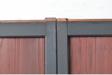 アンティーク建具　古民家風インテリアにおすすめの帯戸3枚セット(板戸、引き戸)(R-080953)
