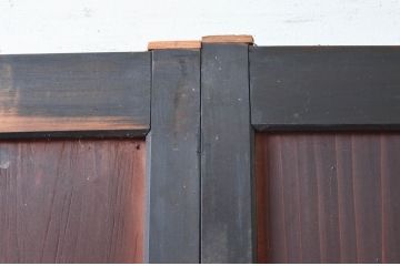 アンティーク建具　古民家風インテリアにおすすめの帯戸2枚セット(板戸、引き戸)(R-080954)