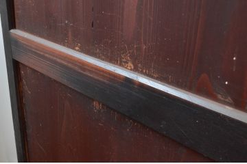 アンティーク建具　古民家風インテリアにおすすめの帯戸2枚セット(板戸、引き戸)(R-080954)