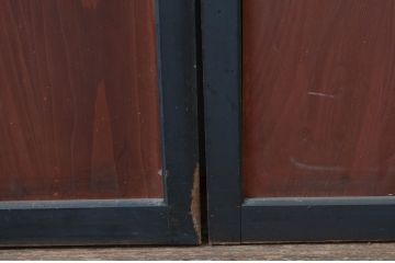 アンティーク建具　古民家風インテリアにおすすめの帯戸2枚セット(板戸、引き戸)(R-080954)
