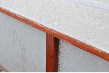 アンティーク建具　和モダンな空間づくりにおすすめなガラス入り障子戸2枚セット(引き戸、ガラス帯戸)(R-080956)