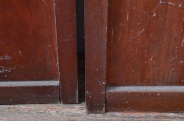 アンティーク建具　古民家インテリアにもおすすめのガラス入り障子戸3枚セット(引き戸、ガラス帯戸)(R-080957)