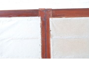 アンティーク建具　古民家インテリアにもおすすめのガラス入り障子戸4枚セット(引き戸、ガラス帯戸)(R-080959)