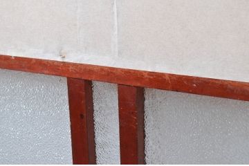 アンティーク建具　古民家インテリアにもおすすめのガラス入り障子戸4枚セット(引き戸、ガラス帯戸)(R-080959)