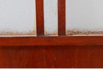 アンティーク建具　古民家インテリアにもおすすめのガラス入り障子戸4枚セット(引き戸、ガラス帯戸)(R-080959)