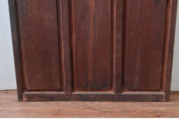 アンティーク建具　腰板のデザインが良いね!　作りの良いガラス戸1枚(引き戸)(R-080961)
