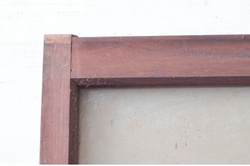 アンティーク建具　腰板のデザインが良いね!　作りの良いガラス戸1枚(引き戸)(R-080961)