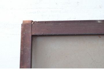 アンティーク建具　腰板のデザインが良いね!　作りの良いガラス戸1枚(引き戸)(R-080961)
