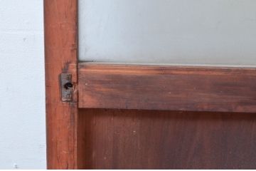 アンティーク建具　腰板のデザインが良いね!　作りの良いガラス戸1枚(引き戸)(R-080961)