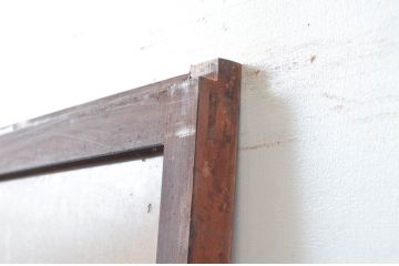 アンティーク建具　腰板のデザインが良いね!　作りの良いガラス戸1枚(引き戸)(R-080961)