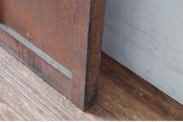 アンティーク建具　腰板のデザインが良いね!　作りの良いガラス戸1枚(引き戸)(R-080961)
