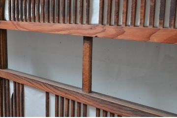 アンティーク建具　どこか懐かしい雰囲気を感じる格子戸4枚セット(引き戸)(R-080962)