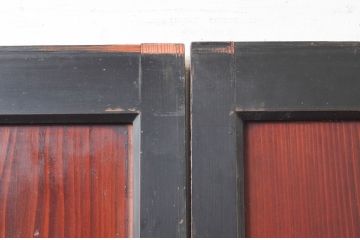 アンティーク建具　和モダンな空間を演出する帯戸3枚セット(引き戸、板戸)(R-080963)