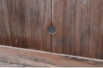 アンティーク建具　落ち着いた和の空間を演出する格子蔵戸1枚(引き戸、玄関戸、格子戸)(R-080964)