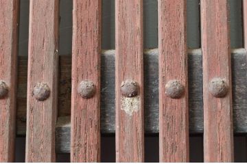 アンティーク建具　激レア　希少!!!　和の情緒感じる古い木味の格子蔵戸4枚セット(格子戸、引き戸、玄関戸)(R-080965)