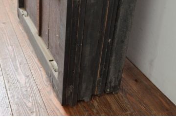アンティーク建具　激レア　希少!!!　和の情緒感じる古い木味の格子蔵戸4枚セット(格子戸、引き戸、玄関戸)(R-080965)