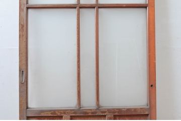 アンティーク建具　どこか懐かしい昭和の雰囲気が漂うガラス戸1枚(引き戸)(R-080967)