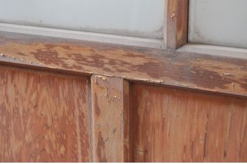 アンティーク建具　どこか懐かしい昭和の雰囲気が漂うガラス戸1枚(引き戸)(R-080967)