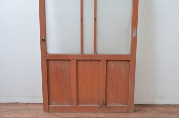 アンティーク建具　どこか懐かしい昭和の雰囲気が漂うガラス戸1枚(引き戸)(R-080967)
