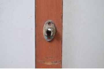 アンティーク建具　どこか懐かしい昭和の雰囲気が漂うガラス戸1枚(引き戸)(R-080967)