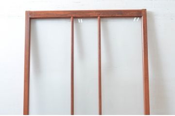 アンティーク建具　お部屋に光をたっぷりと取り込めるレトロなガラス戸1枚(引き戸)(R-080971)