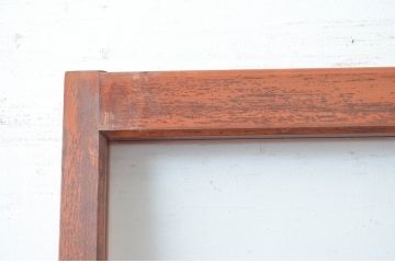 アンティーク建具　お部屋に光をたっぷりと取り込めるレトロなガラス戸1枚(引き戸)(R-080971)