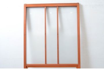 アンティーク建具　お部屋に光をたっぷりと取り込めるレトロなガラス戸1枚(引き戸)(R-080971)