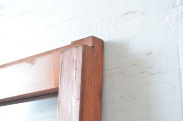 アンティーク建具　お部屋に光をたっぷりと取り込めるレトロなガラス戸1枚(引き戸)(R-080971)