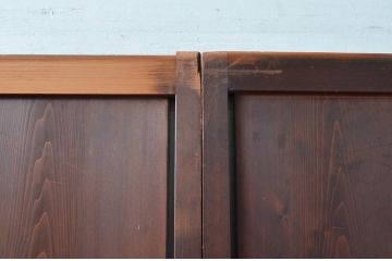 アンティーク建具　上質な和の空間を演出する無双戸4枚セット(無双帯戸、引き戸、格子戸、板戸、帯戸)(R-080974)