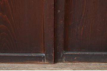 アンティーク建具　上質な和の空間を演出する無双戸4枚セット(無双帯戸、引き戸、格子戸、板戸、帯戸)(R-080974)