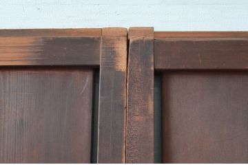 アンティーク建具　上質な和の空間を演出する無双戸4枚セット(無双帯戸、引き戸、格子戸、板戸、帯戸)(R-080974)