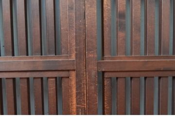 アンティーク建具　上質な和の空間を演出する無双戸4枚セット(無双帯戸、引き戸、格子戸、板戸、帯戸)(R-080974)