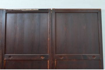 アンティーク建具　古民家風インテリアにおすすめの帯戸4枚セット(板戸、引き戸)(R-080975)