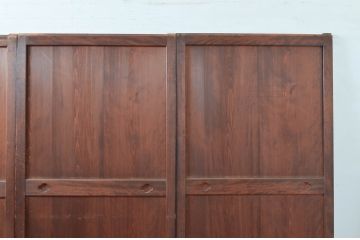 アンティーク建具　古民家風インテリアにおすすめの帯戸4枚セット(板戸、引き戸)(R-080975)