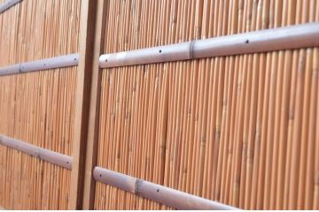 アンティーク建具　上手物!!　腰板無双付き!透かし彫りの桐紋が上品な夏戸4枚セット(引き戸、簾戸、簀戸、葭戸、すど、夏障子)(R-080976)