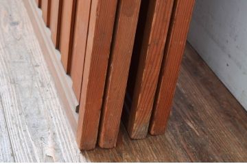 アンティーク建具　上手物!!　腰板無双付き!透かし彫りの桐紋が上品な夏戸4枚セット(引き戸、簾戸、簀戸、葭戸、すど、夏障子)(R-080976)