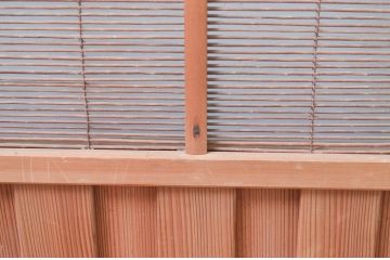 アンティーク建具　腰板無双付き!涼しげで情緒あふれる夏戸1枚(引き戸、簾戸、簀戸、葭戸、すど、夏障子)(R-080977)