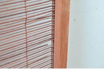 アンティーク建具　腰板無双付き!涼しげで情緒あふれる夏戸1枚(引き戸、簾戸、簀戸、葭戸、すど、夏障子)(R-080977)