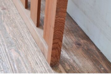 アンティーク建具　腰板無双付き!涼しげで情緒あふれる夏戸1枚(引き戸、簾戸、簀戸、葭戸、すど、夏障子)(R-080978)