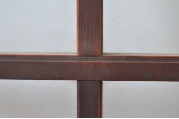 アンティーク建具　シンプルな作りが取り入れやすい!作りの良いガラス戸2枚セット(引き戸、建具)(R-080979)